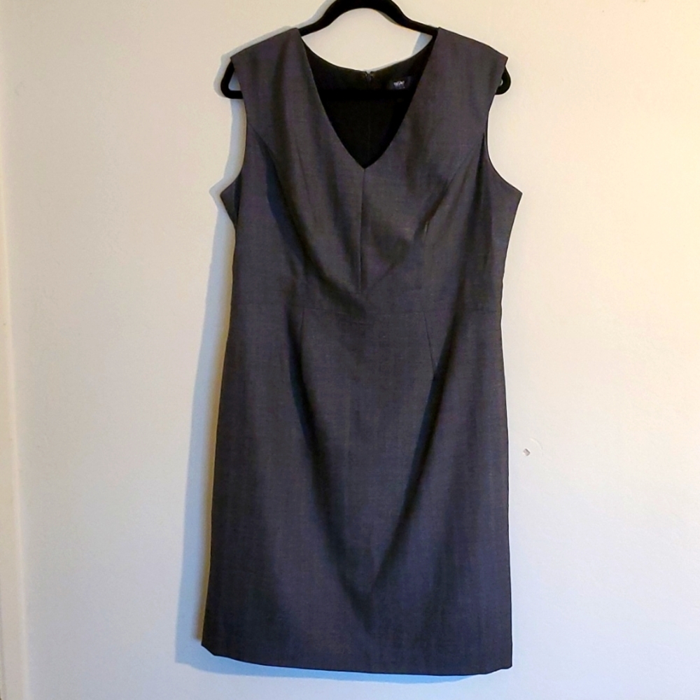 Massimo dress, Black herringbone
